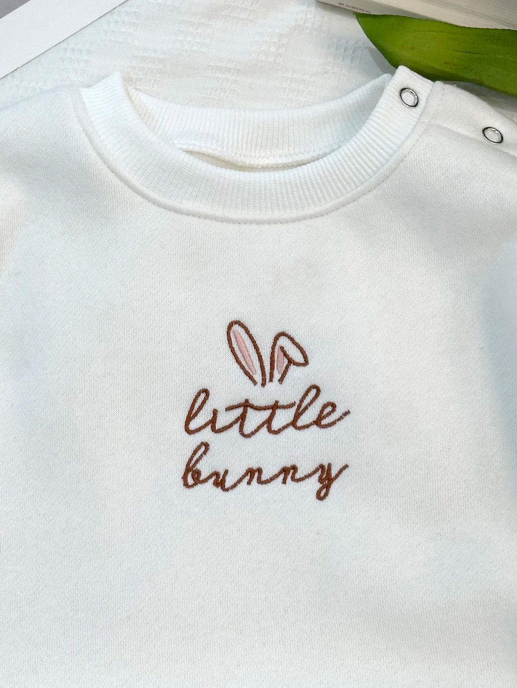 Little Bunny Plush Long-Sleeve Romper – Baby (3M–18M)