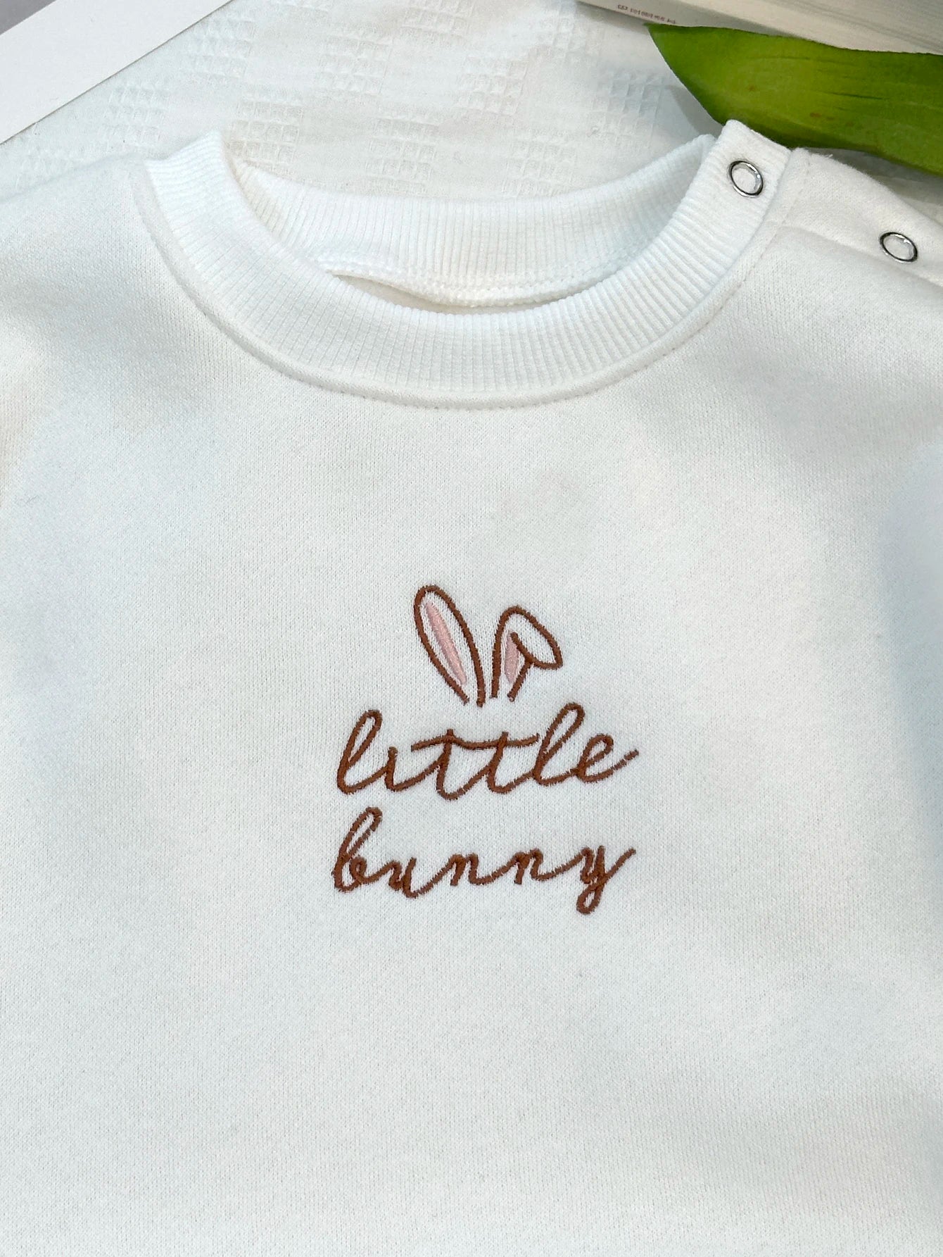 Little Bunny Plush Long-Sleeve Romper – Baby (3M–18M)