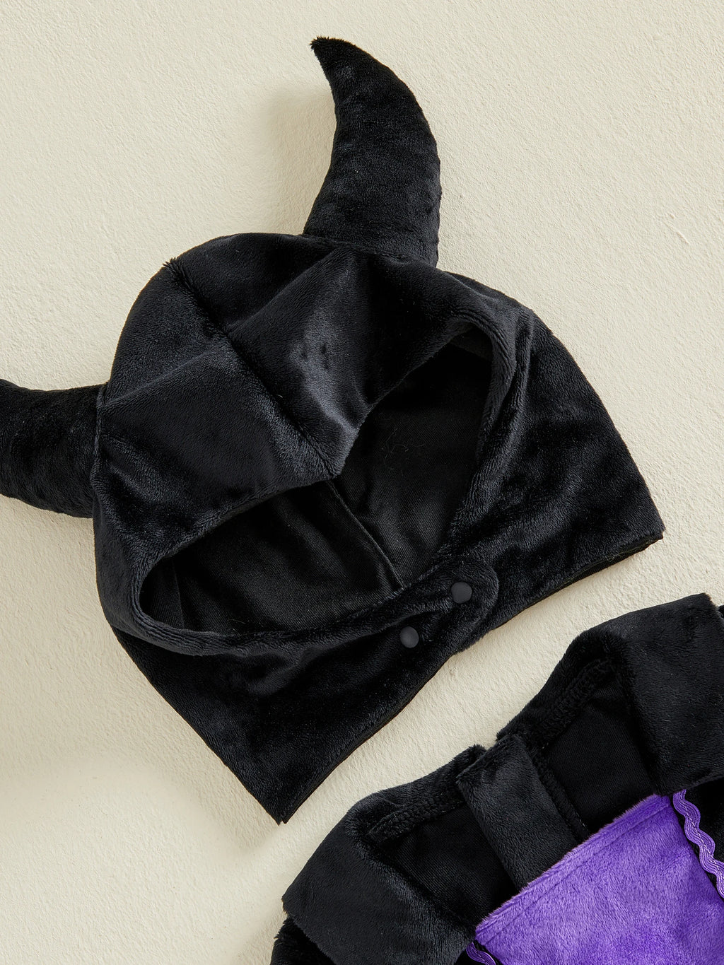 Halloween Witch Velvet Romper Dress & Hat Set – Girls (3M–18M)