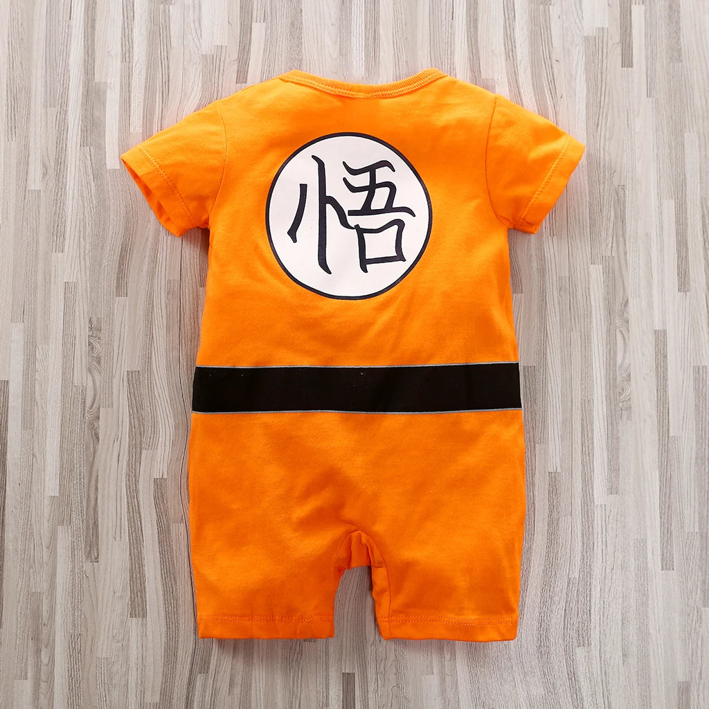 Anime Character Graphic Short-Sleeve Romper – Boys (3M–18M)