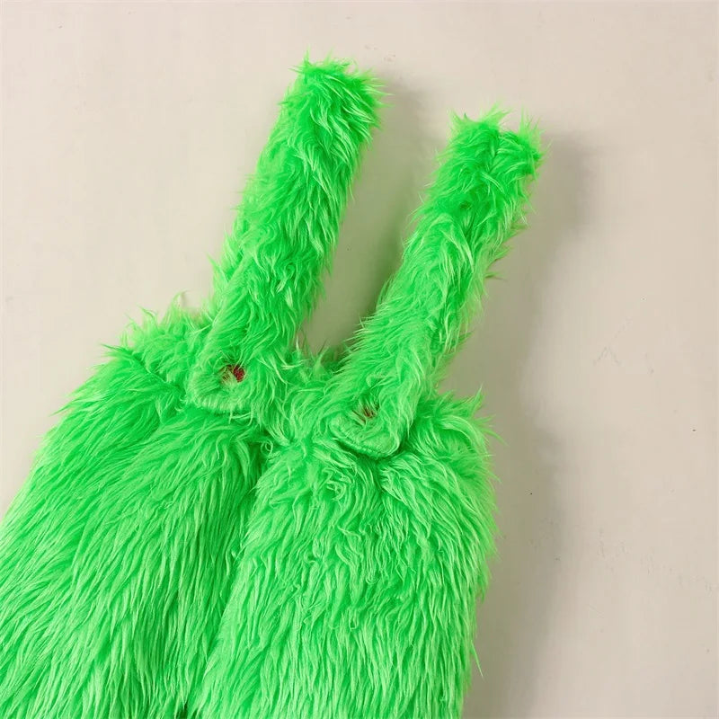 Holiday Christmas Romper & Plush Suspender Set – Baby & Toddler (6M–24M)