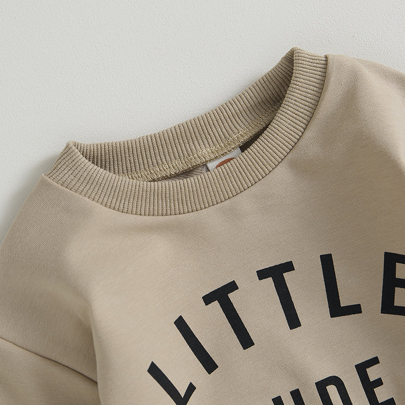 Little Dude Sweatshirt & Sweatpants Combo