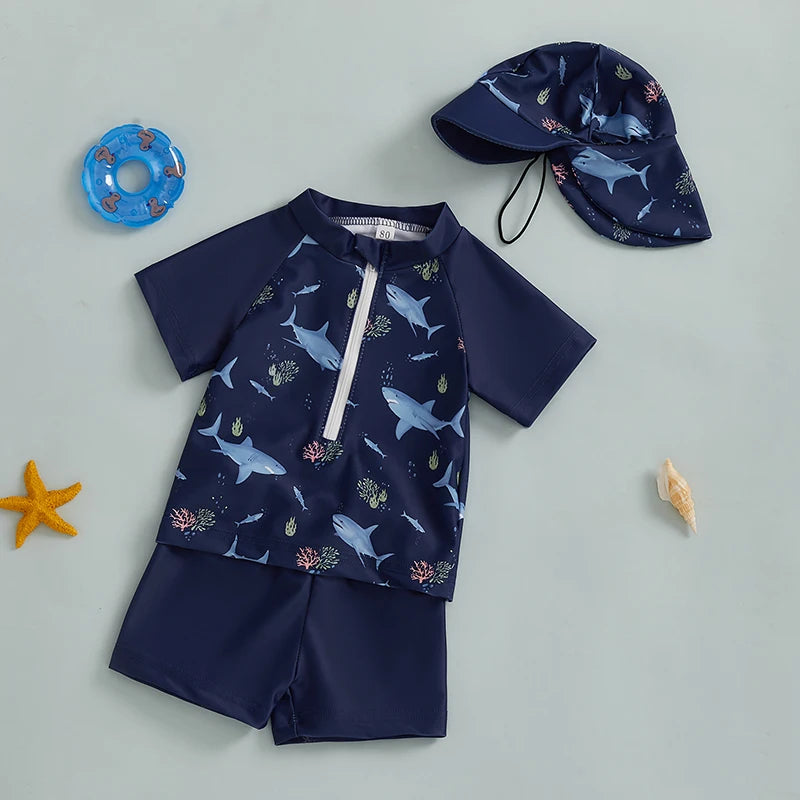 3-Piece Swim Set – Baby & Toddler Boys (0M–5T)