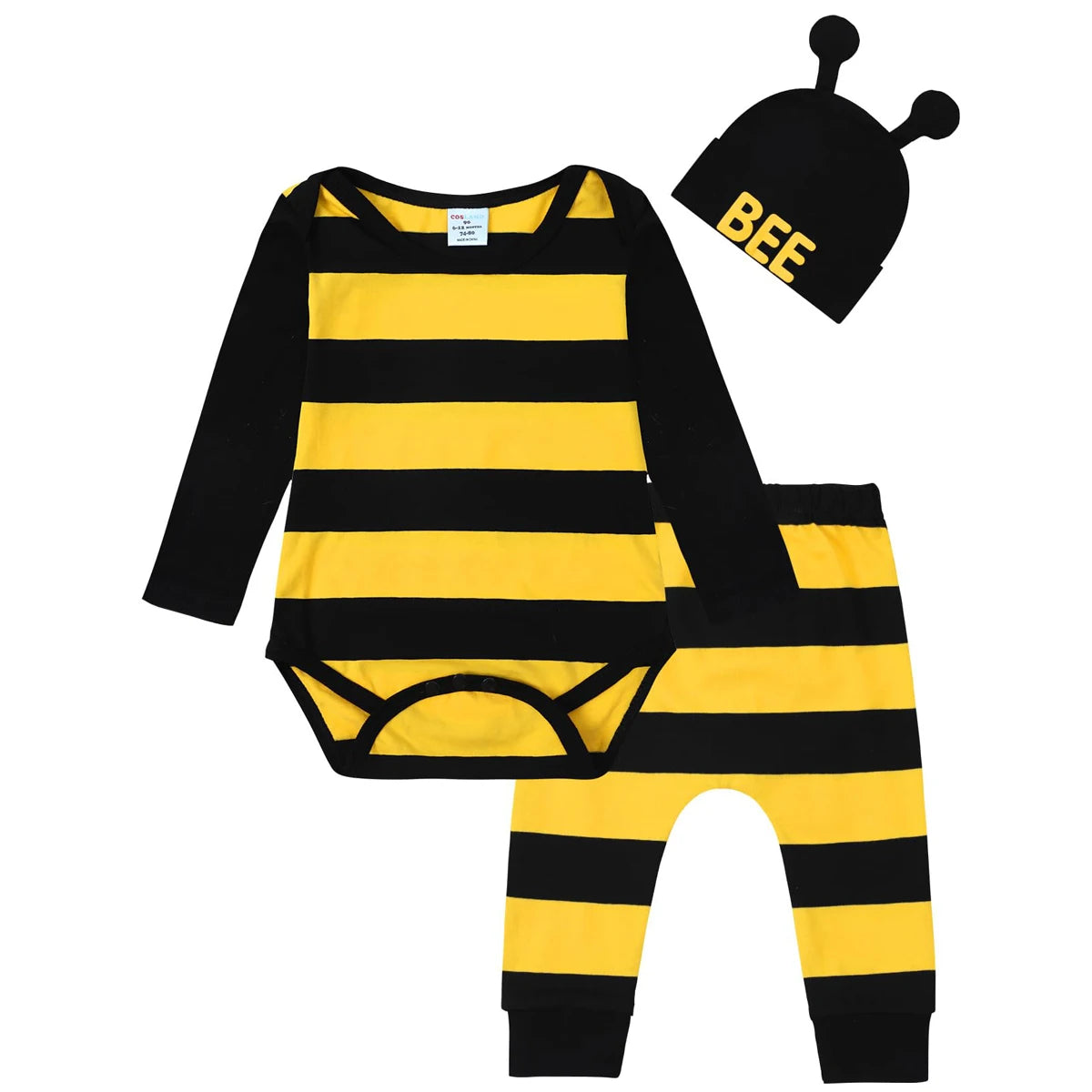 Halloween Costume Bodysuit, Pants & Hat Set – Unisex (0–12M)