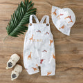 Baby Boy Cartoon Animal Jumpsuit & Hat Set (3–18M)