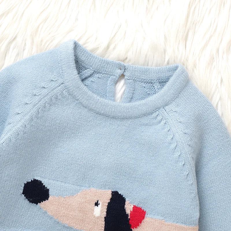 Knitted Long Sleeve Romper – Baby (3–18M)