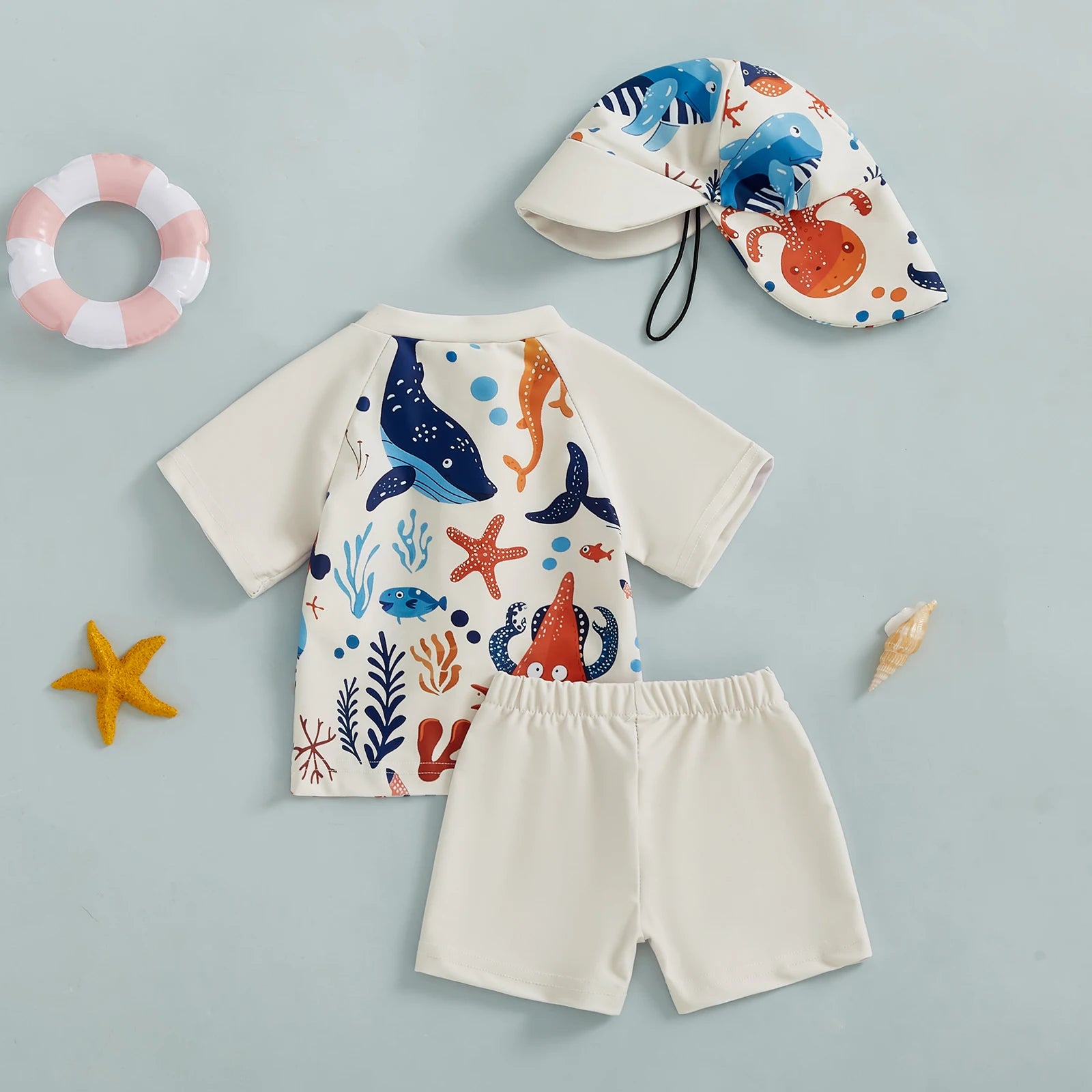3-Piece Swim Set – Baby & Toddler Boys (0M–5T)