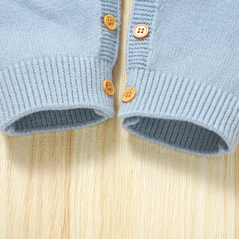 Knitted Long Sleeve Romper – Baby (3–18M)