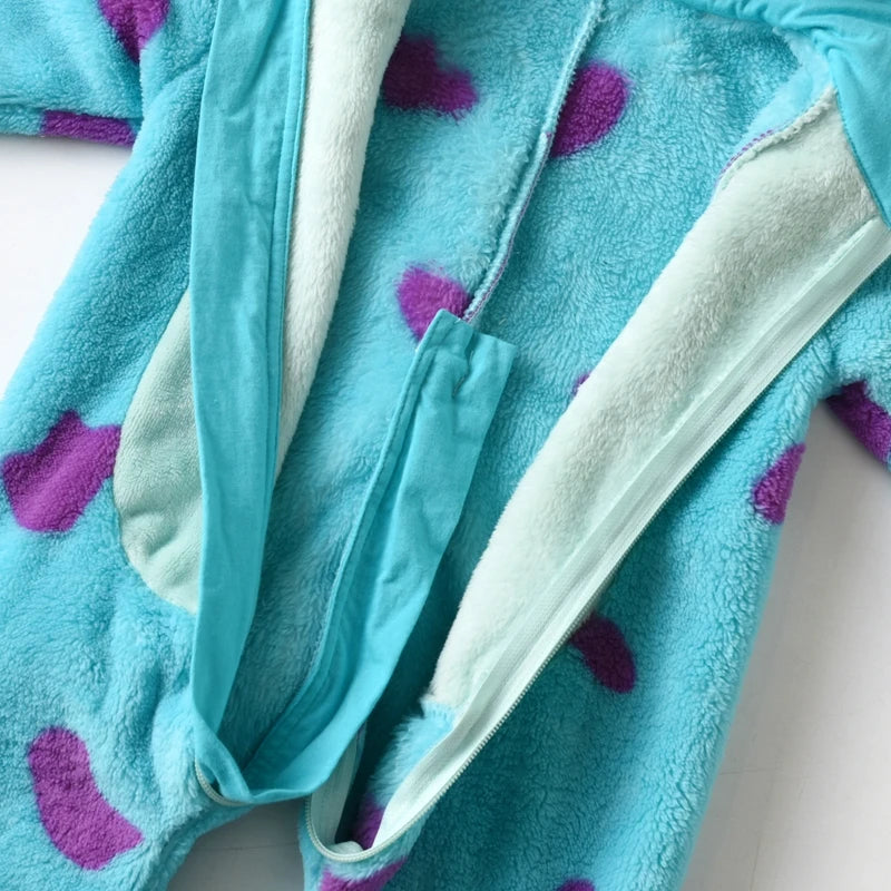 Animal Hooded Fleece Jumpsuit – Unisex (12M–5T)
