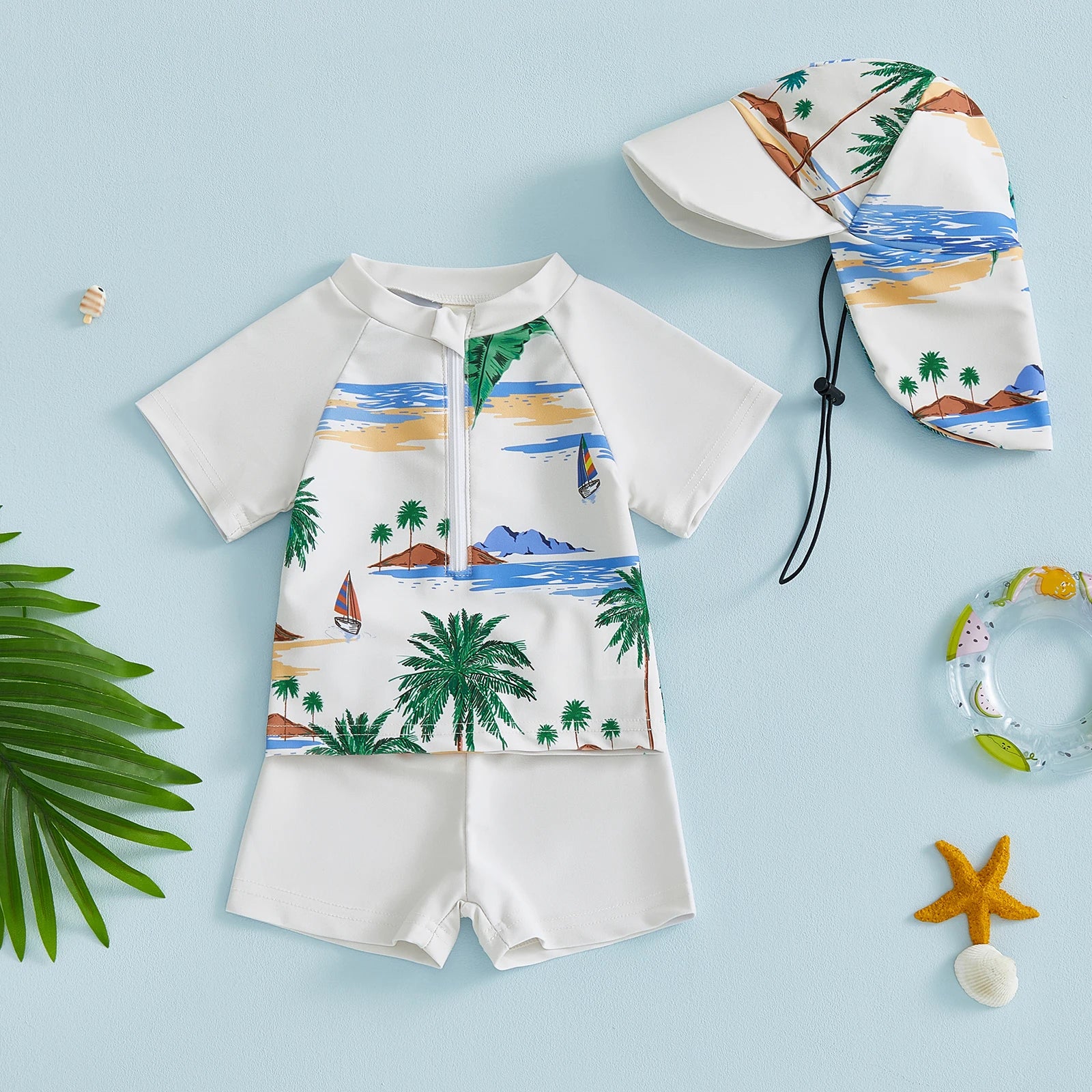 3-Piece Swim Set – Baby & Toddler Boys (0M–5T)