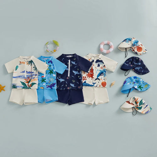 3-Piece Swim Set – Baby & Toddler Boys (0M–5T)