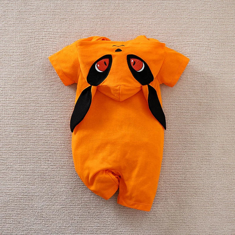 Fox Cartoon Short-Sleeve Romper – Baby (0M–18M)