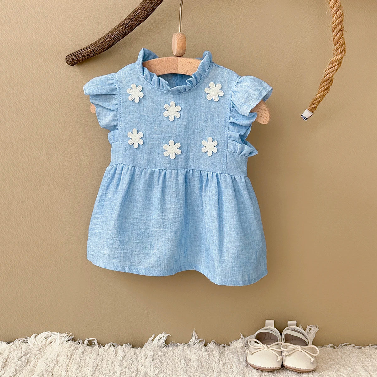 Floral Princess Dress – Baby Girl (6M–3T)