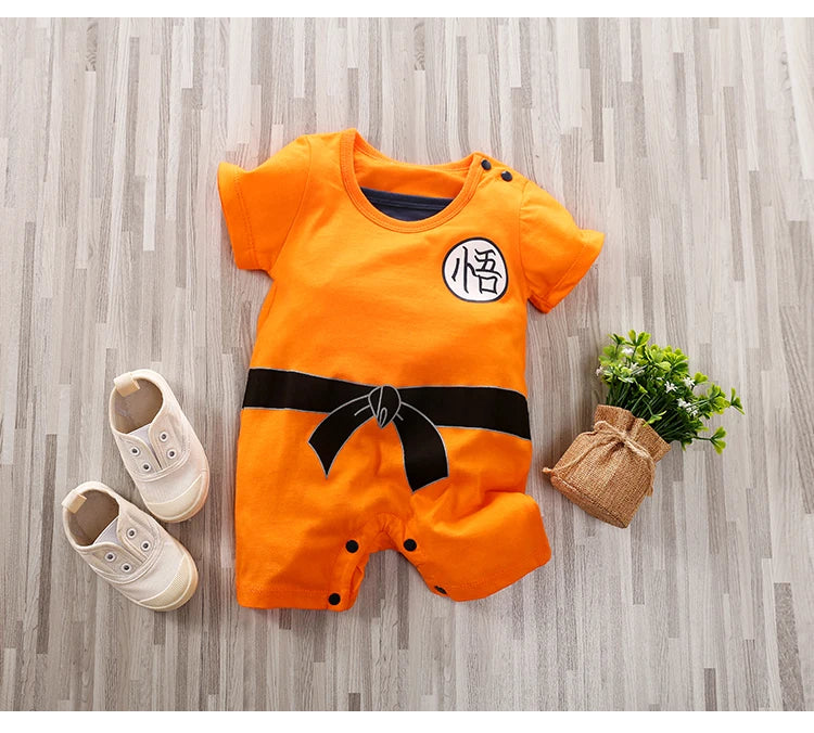 Anime Character Graphic Short-Sleeve Romper – Boys (3M–18M)