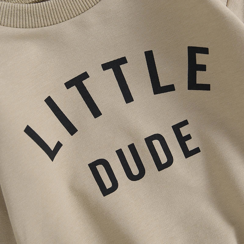 Little Dude Sweatshirt & Sweatpants Combo