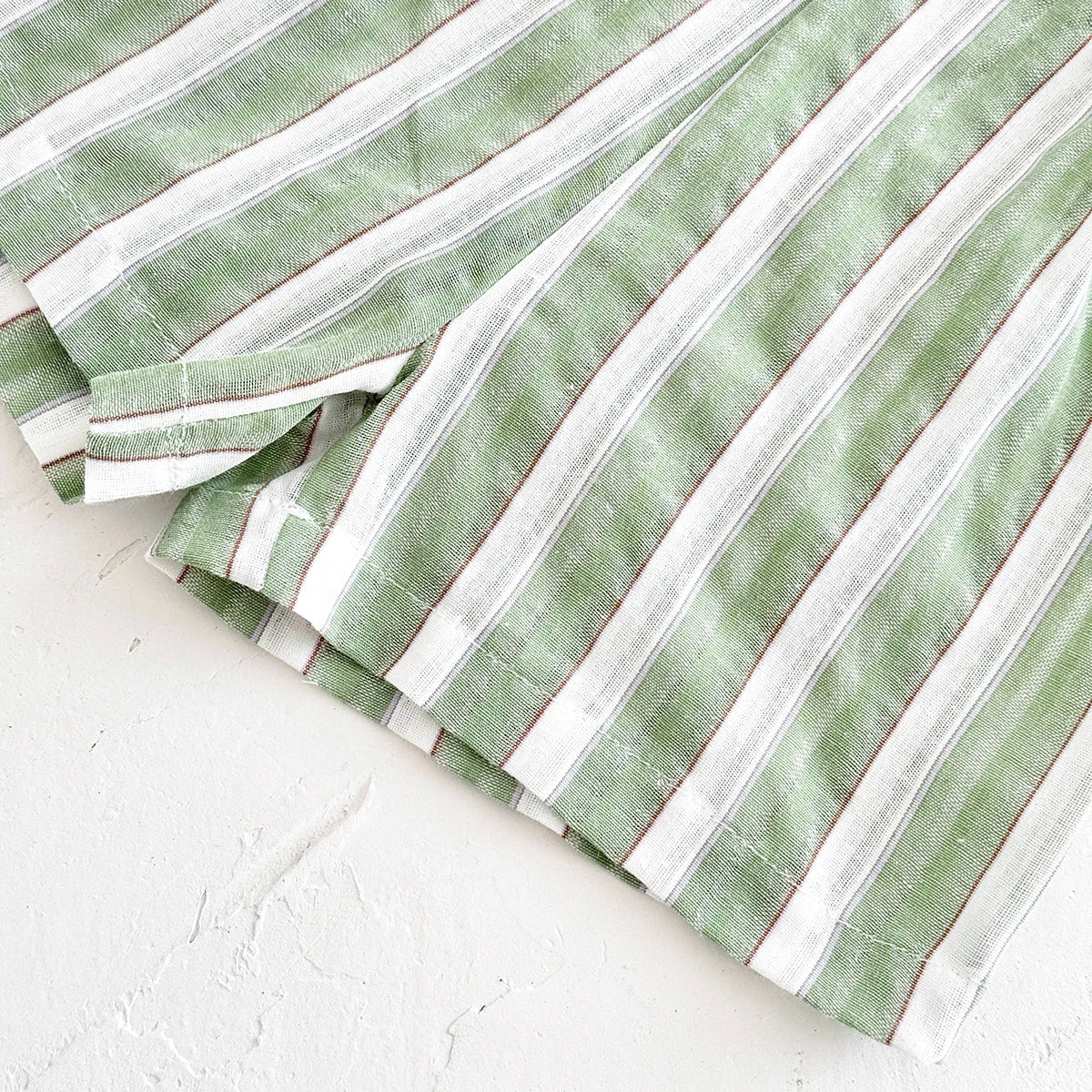 Green Stripe Shirt & Shorts Summer Set – Baby & Toddler (6M–3T)