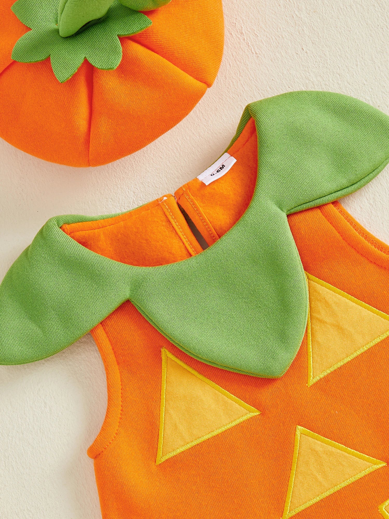 Halloween Pumpkin & Ghost Velvet Costume Dress & Hat – Girls (12M–24M)