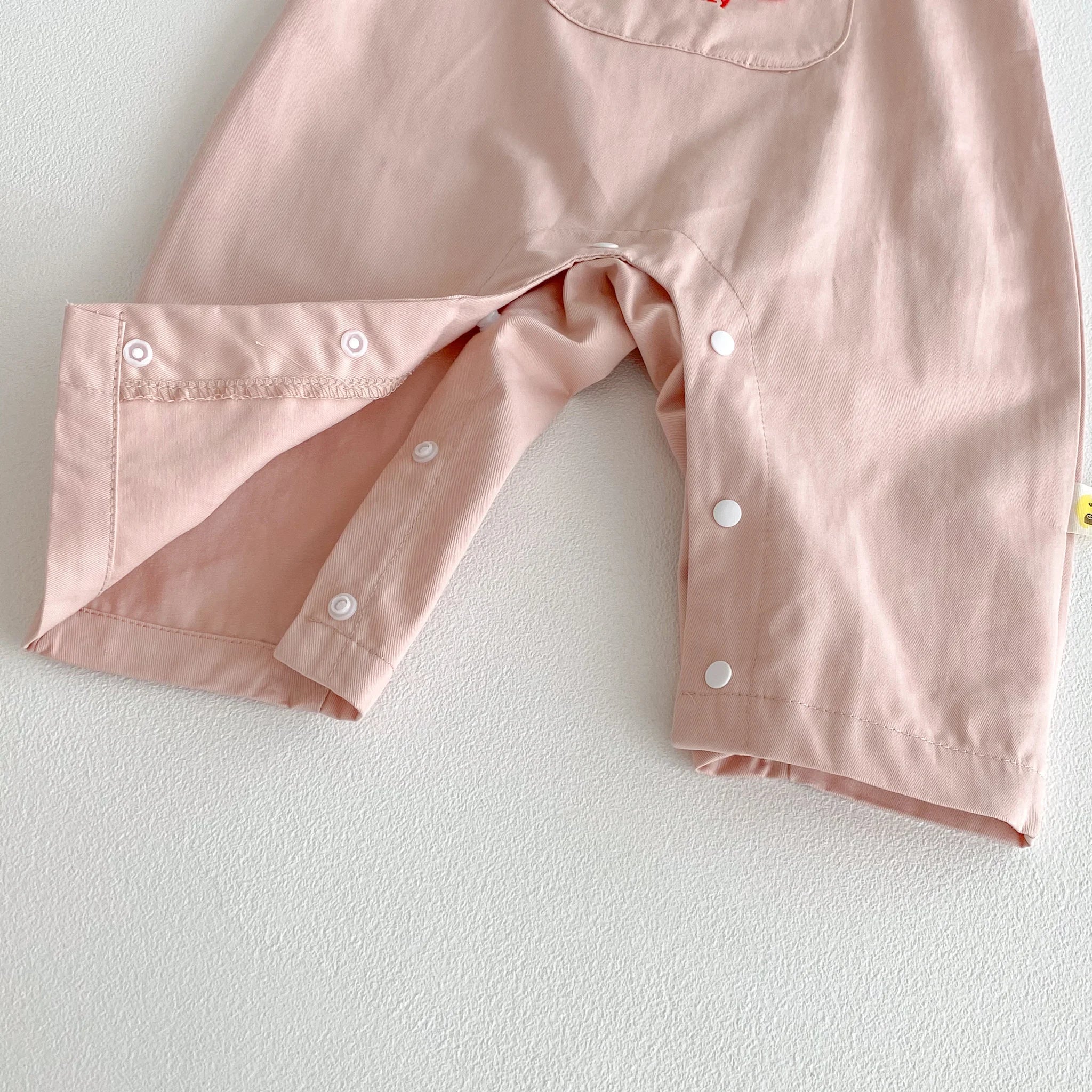 Cherry Print Top & Strap Overall Set – Girls (3M–12M)