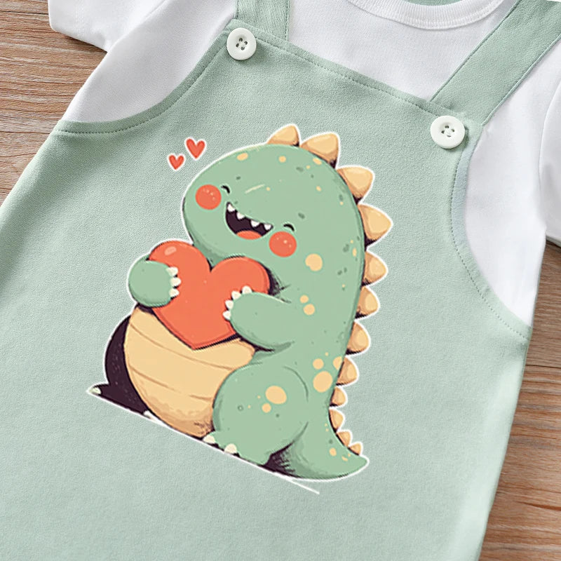 Dinosaur Print Short-Sleeve Romper – Baby (0M–18M)