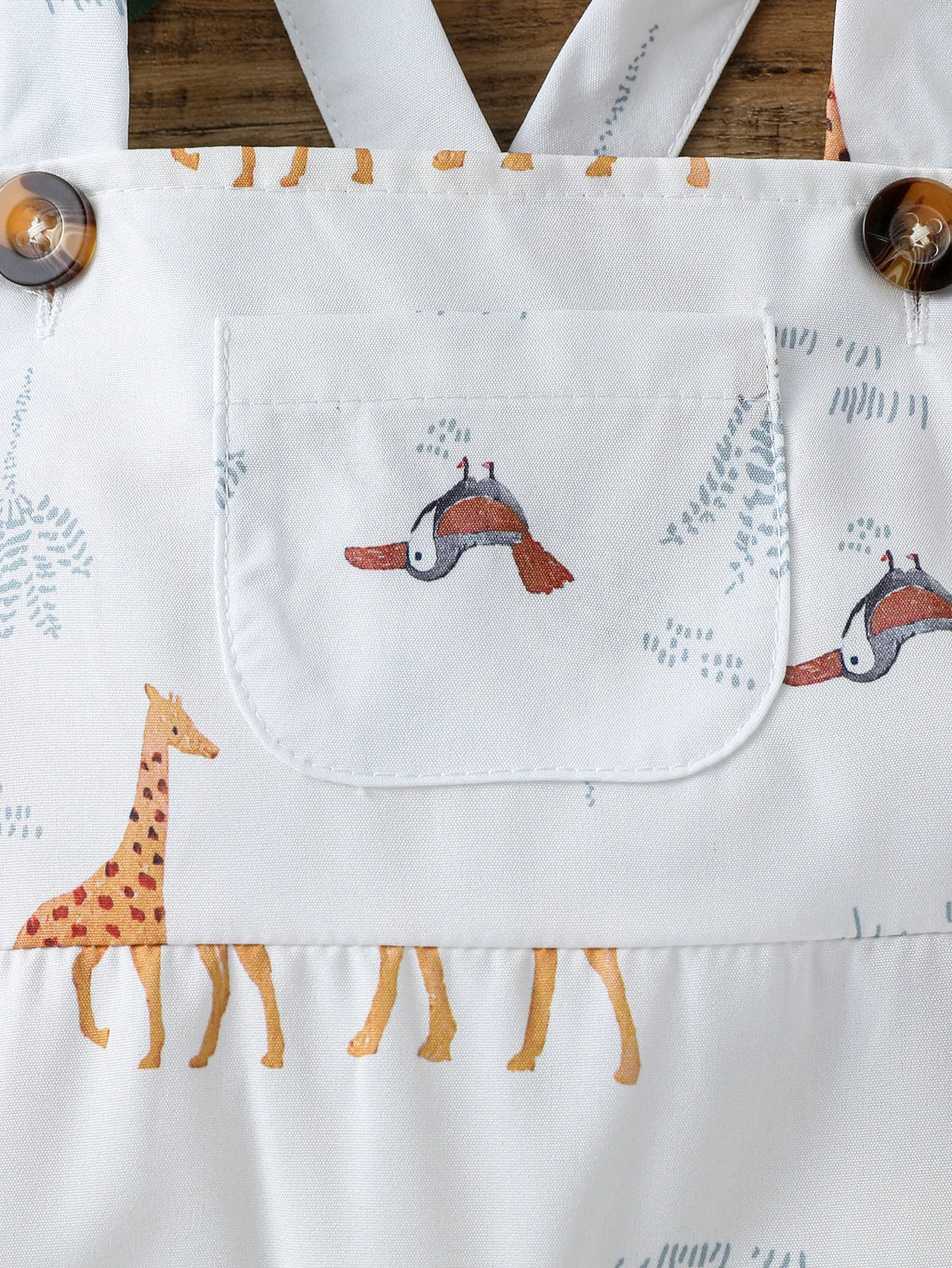 Baby Boy Cartoon Animal Jumpsuit & Hat Set (3–18M)