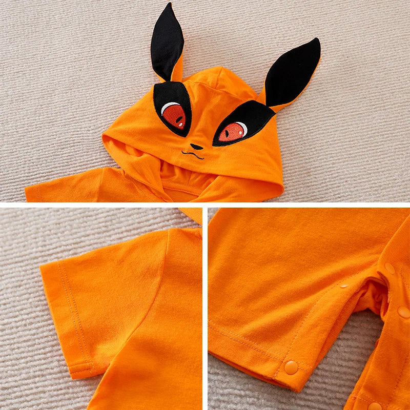 Fox Cartoon Short-Sleeve Romper – Baby (0M–18M)
