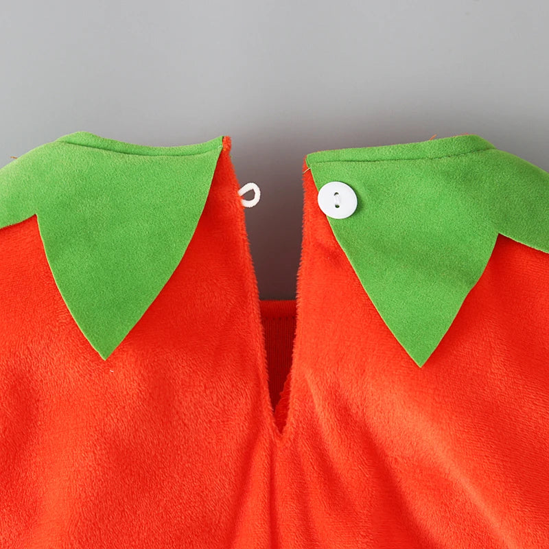 Halloween Pumpkin Romper & Hat Set – Unisex (0–3T)