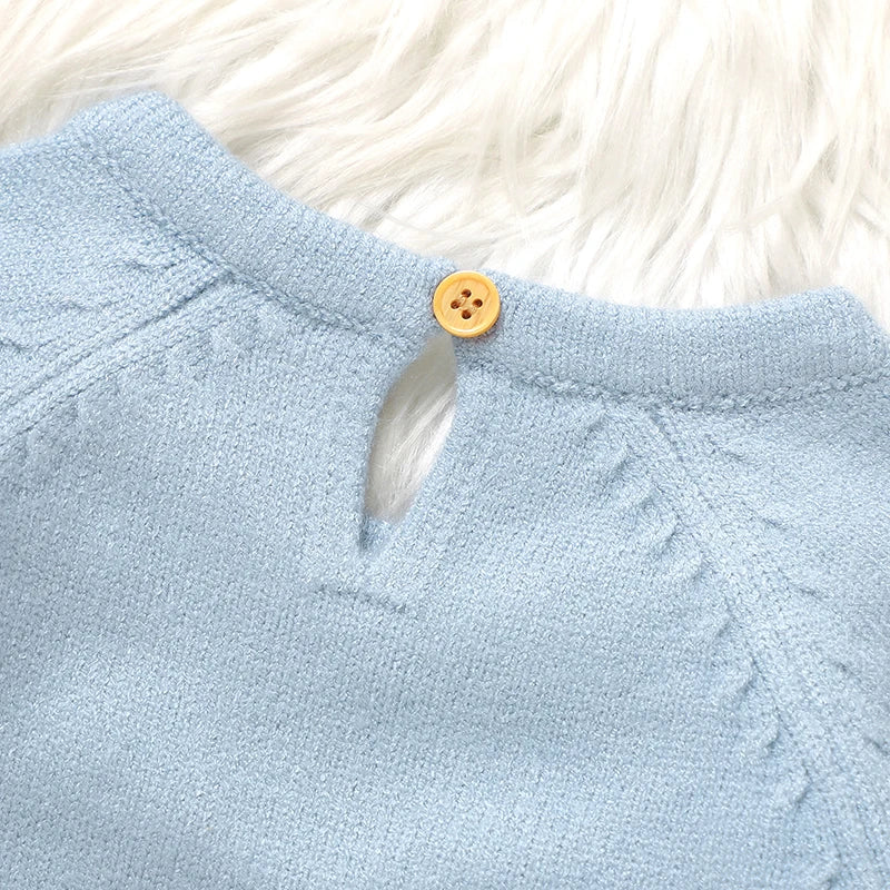 Knitted Long Sleeve Romper – Baby (3–18M)