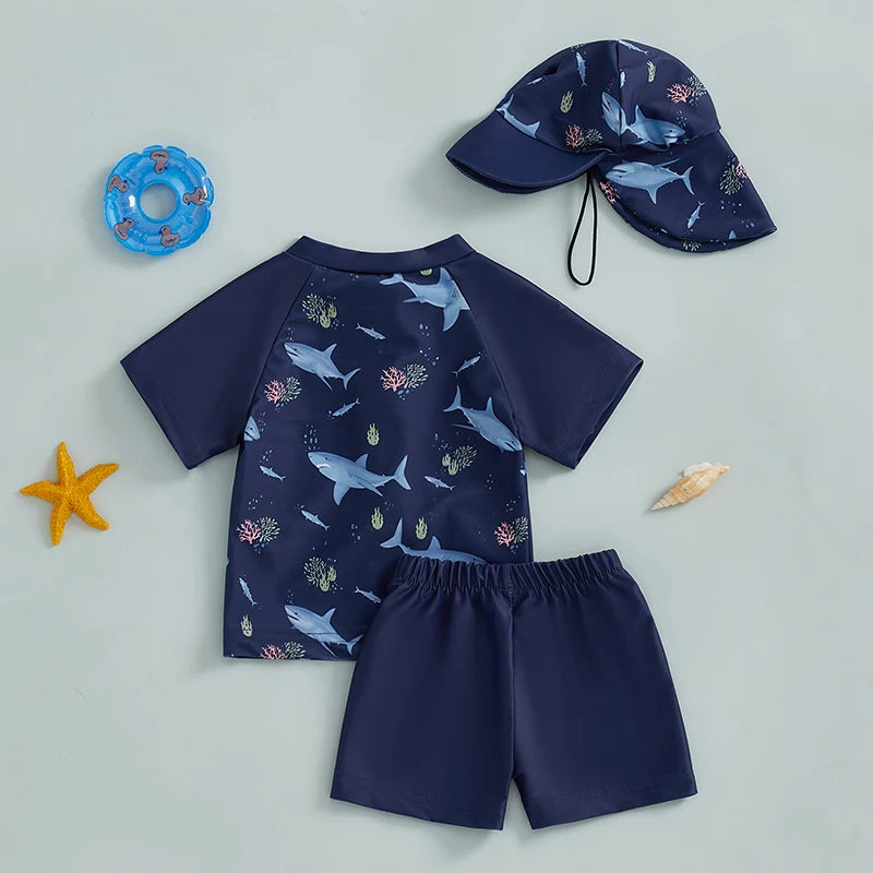 3-Piece Swim Set – Baby & Toddler Boys (0M–5T)