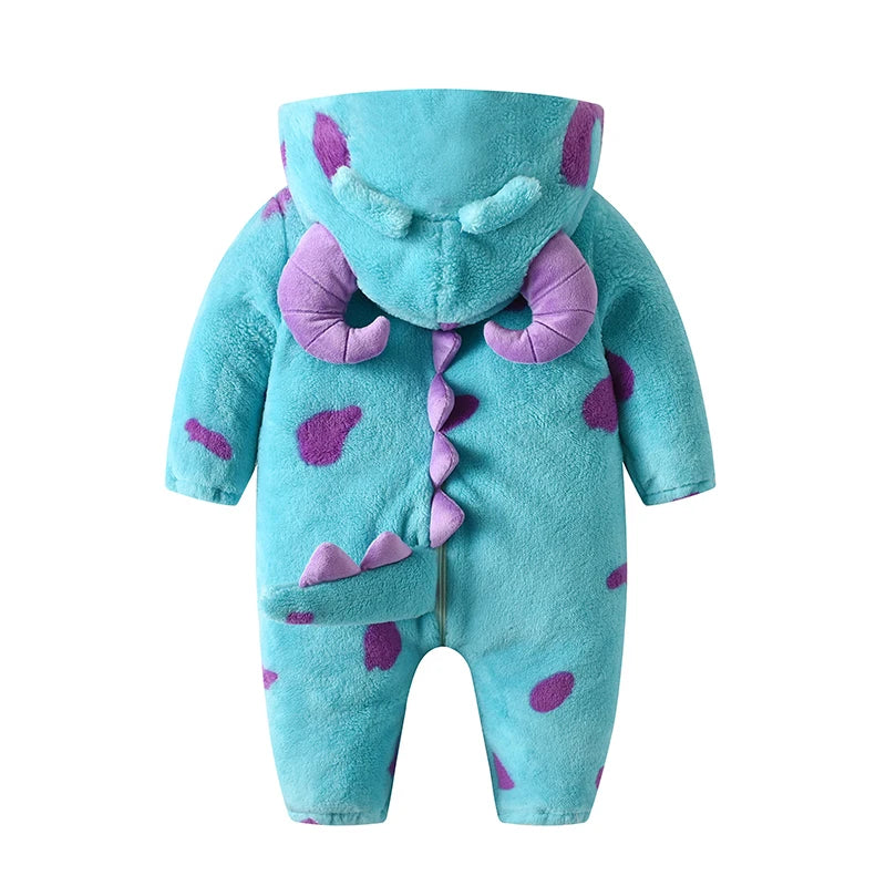 Animal Hooded Fleece Jumpsuit – Unisex (12M–5T)
