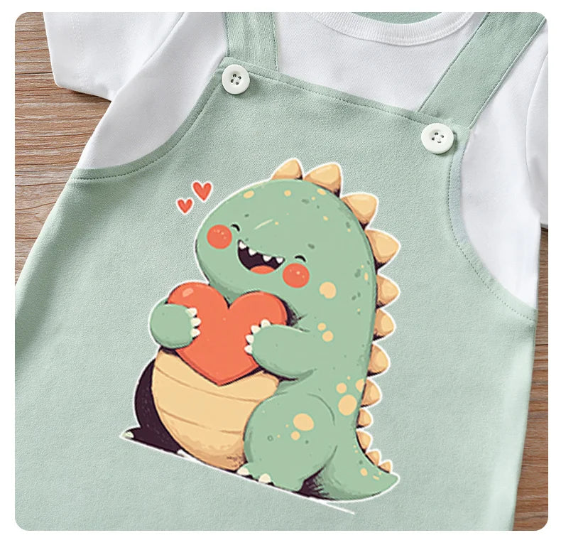 Dinosaur Print Short-Sleeve Romper – Baby (0M–18M)