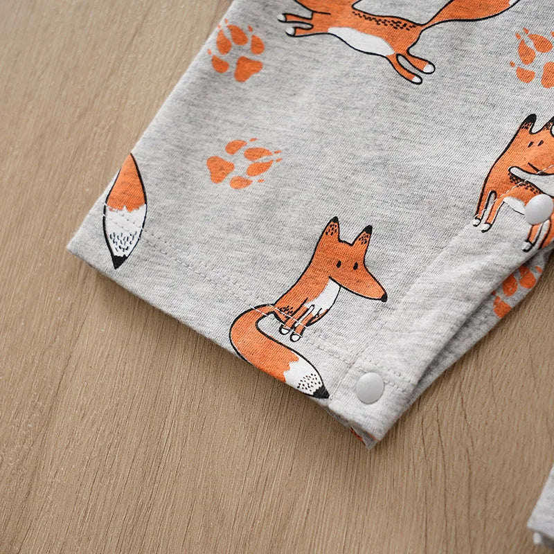 Fox Print Sleeveless Cotton Bodysuit – Baby (0M–18M)