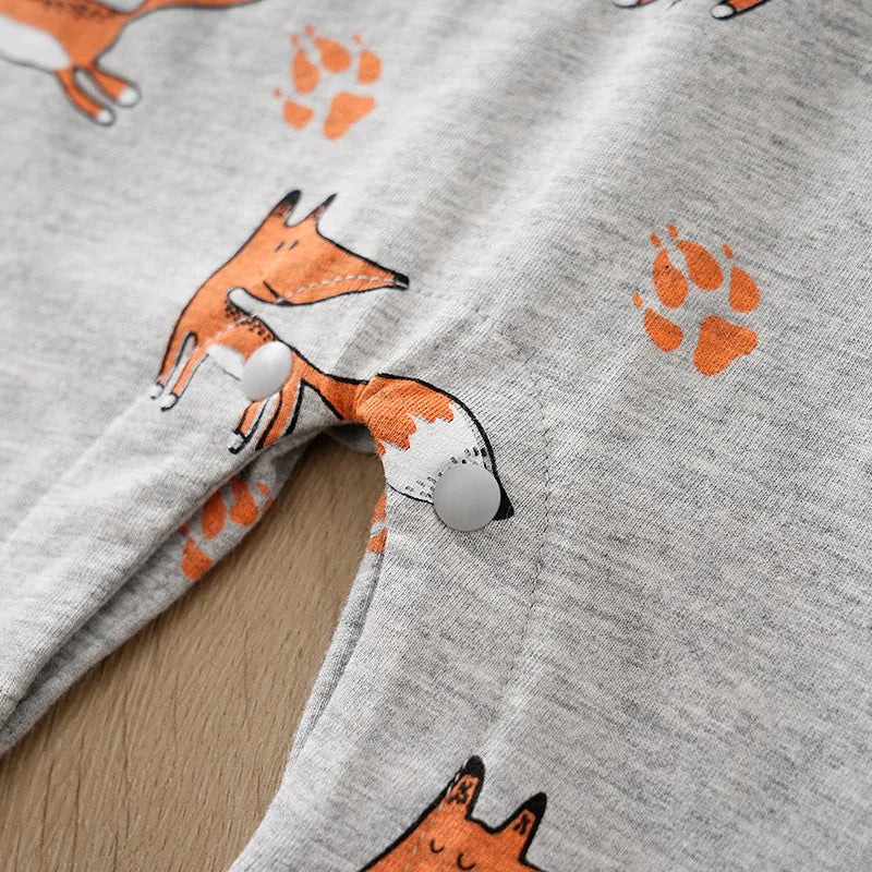 Fox Print Sleeveless Cotton Bodysuit – Baby (0M–18M)