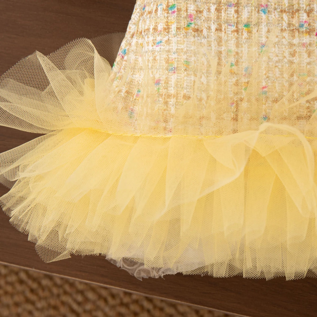 Bow & Mesh Princess Dress – Baby Girl (9M–3T)