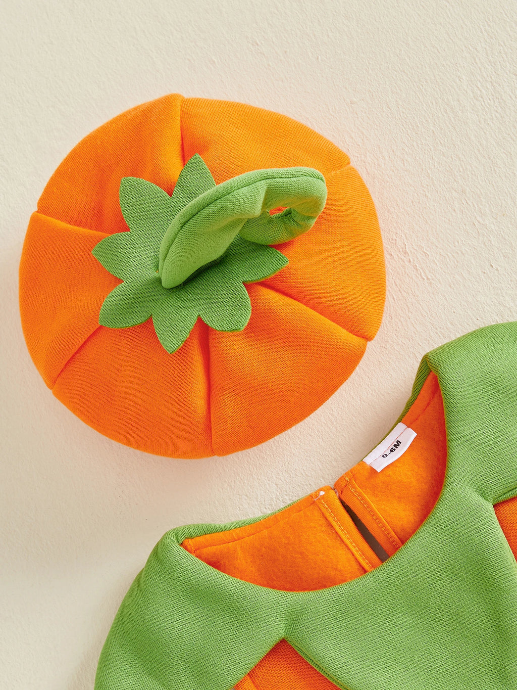 Halloween Pumpkin & Ghost Velvet Costume Dress & Hat – Girls (12M–24M)