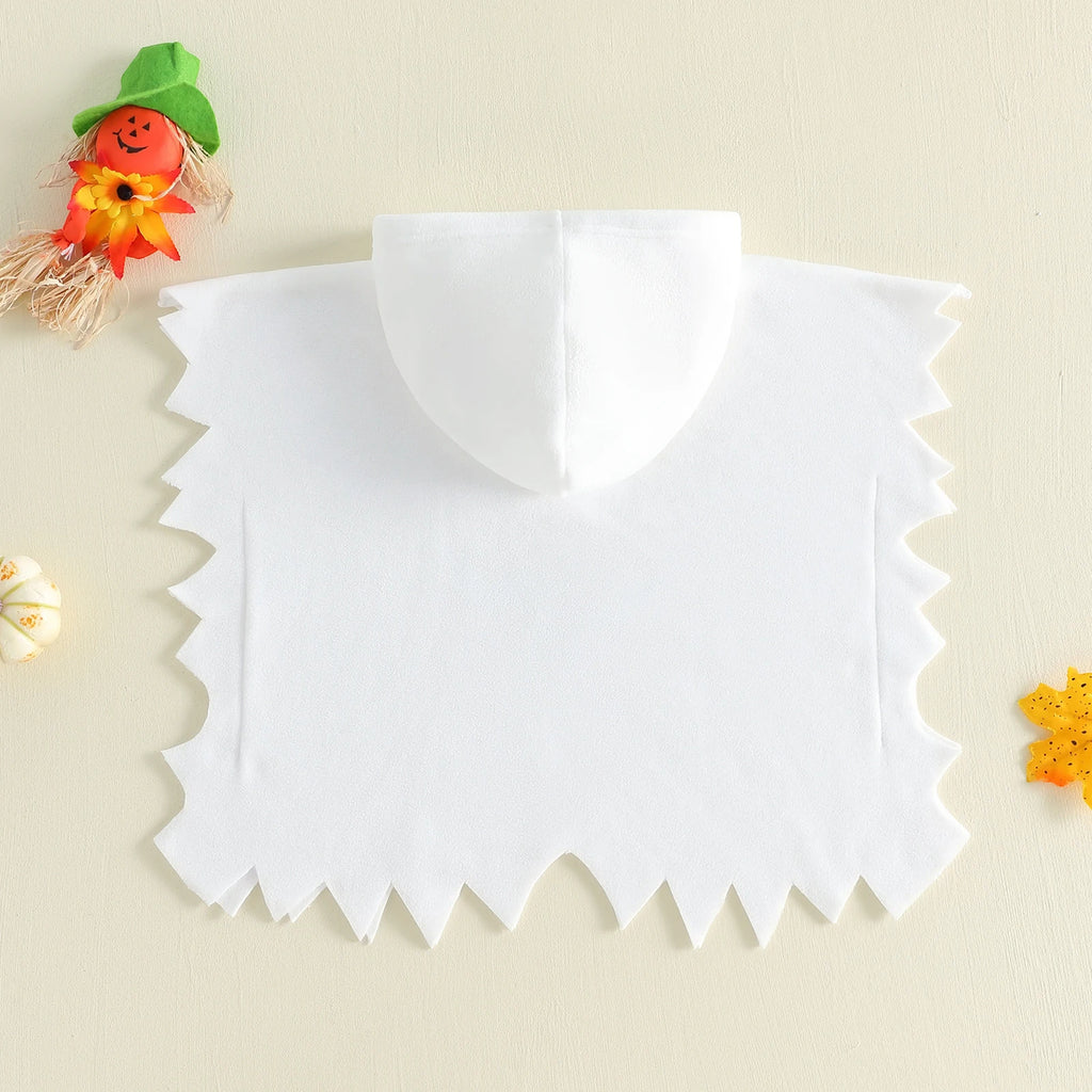 Halloween Ghost Hooded Cape – Kids (2T–6T)