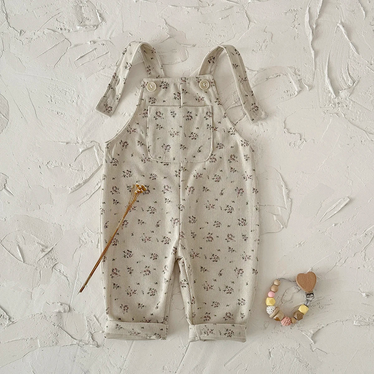 Floral Sleeveless Jumpsuit – Baby Girl (6M–3T)