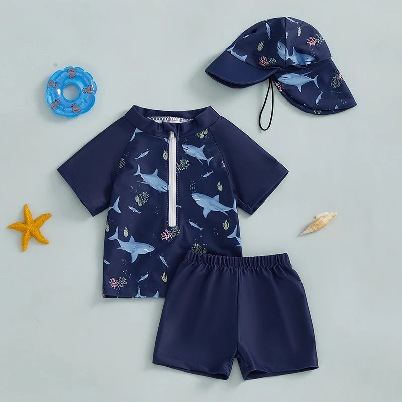 3-Piece Swim Set – Baby & Toddler Boys (0M–5T)