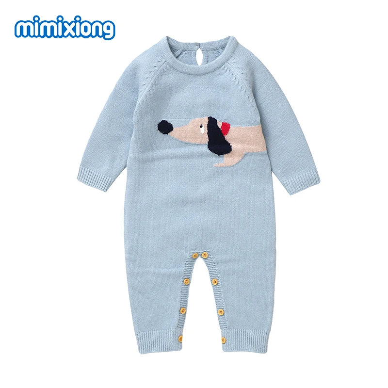 Knitted Long Sleeve Romper – Baby (3–18M)