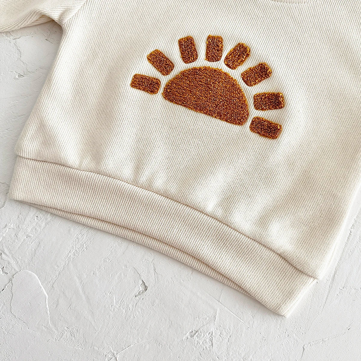 Sun & Moon Plush Embroidered Outfit Set – Unisex (6M–3T)