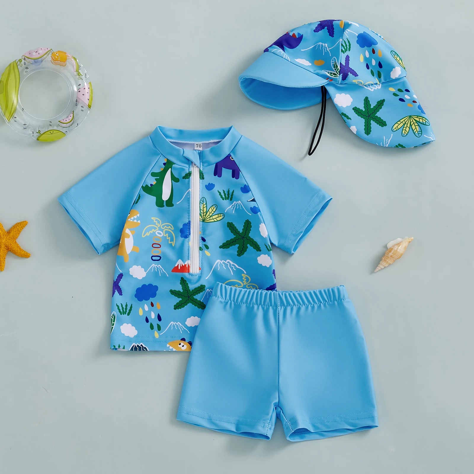3-Piece Swim Set – Baby & Toddler Boys (0M–5T)