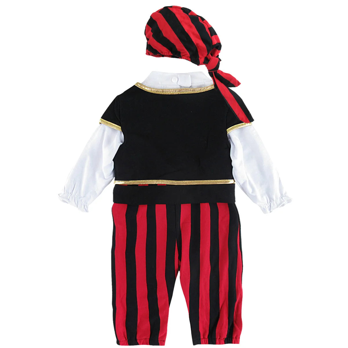 Pirate Captain Costume Romper & Hat Set – Boys (0–24M)