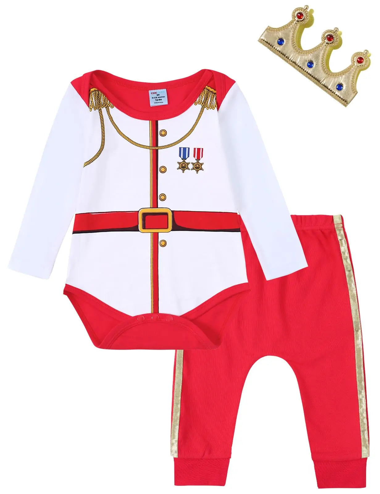 Halloween Costume Bodysuit, Pants & Hat Set – Unisex (0–12M)