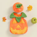 Halloween Pumpkin Romper & Hat Set – Baby (0M–3T)