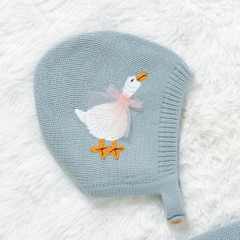 Knit Cardigan & Bonnet Set – Baby & Toddler (9M–3T)