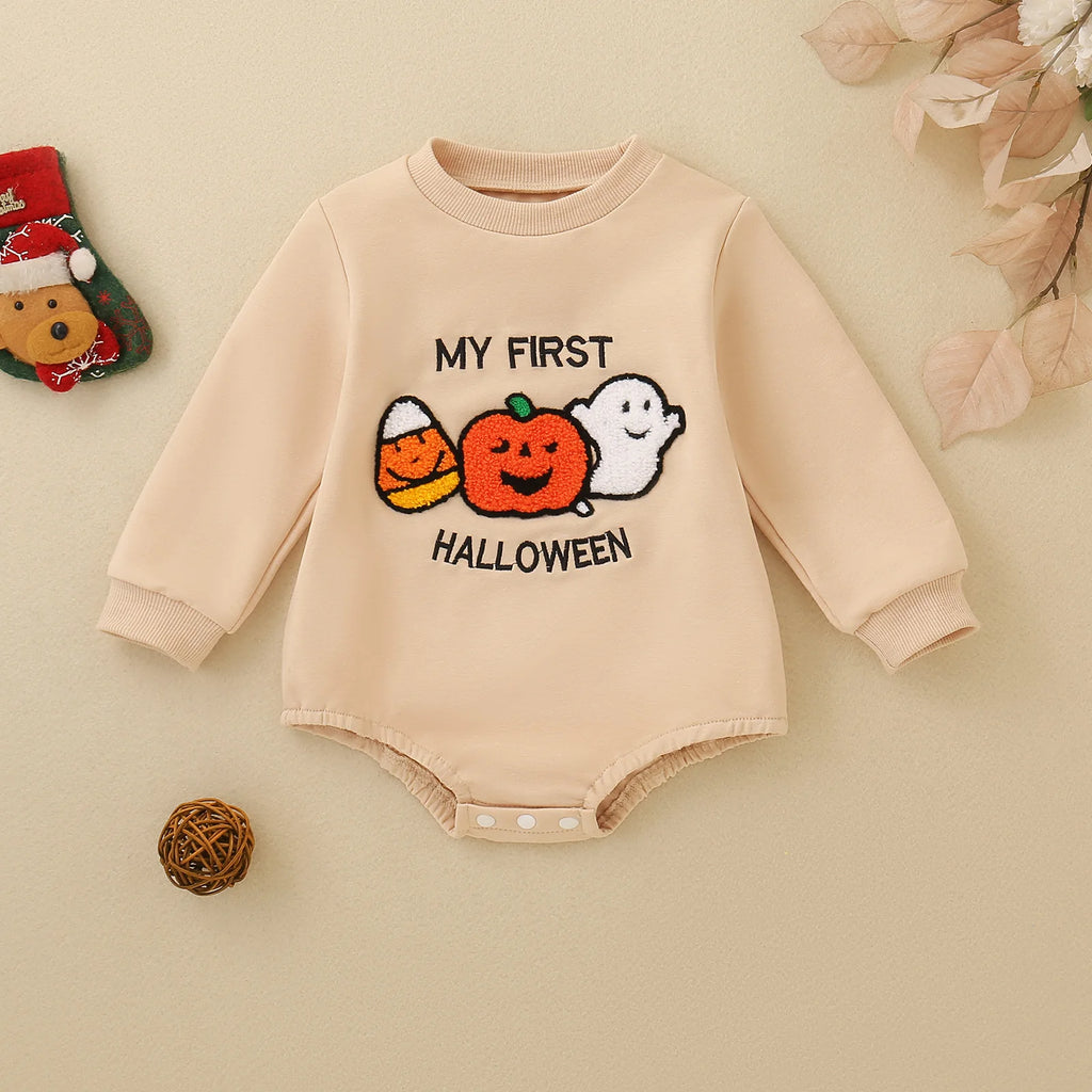 My First Halloween Embroidered Romper – Unisex (0–18M)