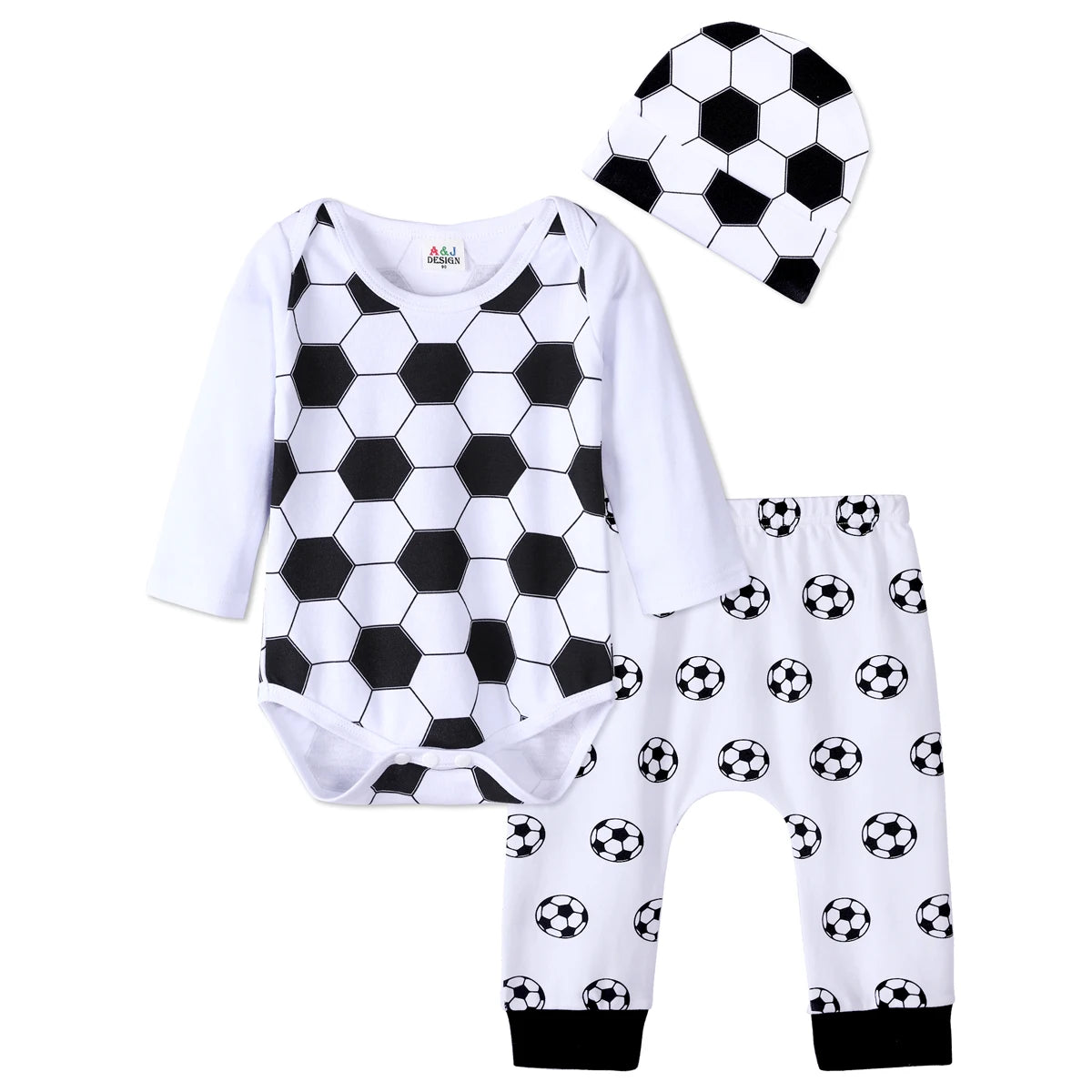 Halloween Costume Bodysuit, Pants & Hat Set – Unisex (0–12M)